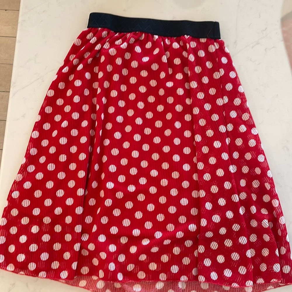 Lularoe Red and White Medium Polka Dot Skirt